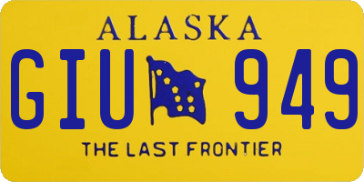 AK license plate GIU949