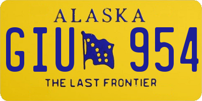 AK license plate GIU954