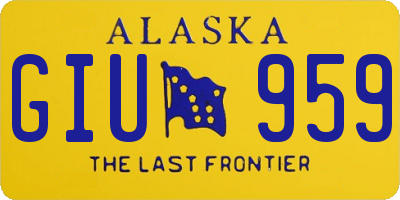 AK license plate GIU959