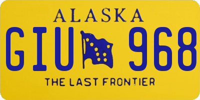 AK license plate GIU968