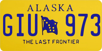 AK license plate GIU973