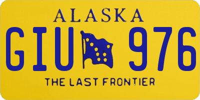 AK license plate GIU976