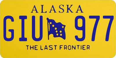 AK license plate GIU977