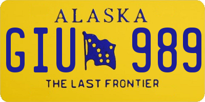 AK license plate GIU989