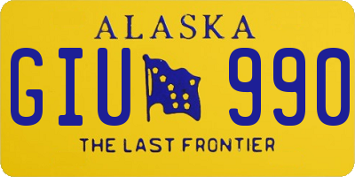 AK license plate GIU990