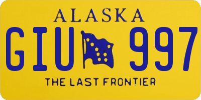 AK license plate GIU997