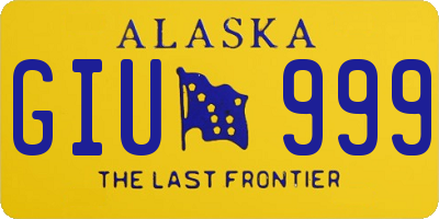 AK license plate GIU999