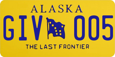 AK license plate GIV005