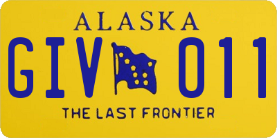 AK license plate GIV011