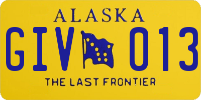 AK license plate GIV013