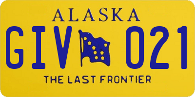 AK license plate GIV021