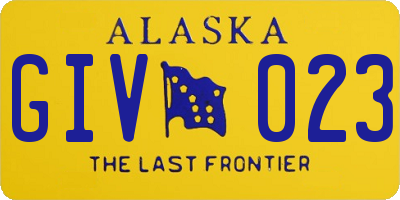 AK license plate GIV023