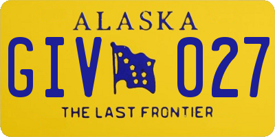 AK license plate GIV027