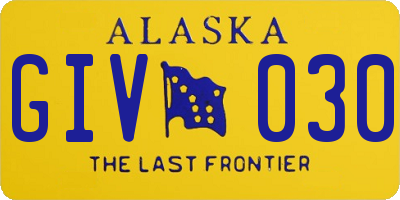 AK license plate GIV030