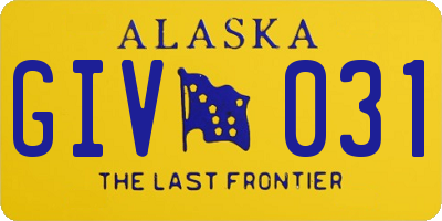 AK license plate GIV031