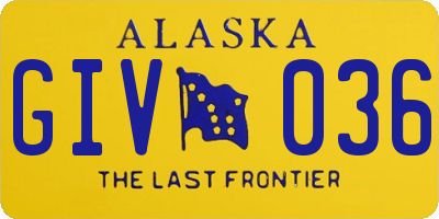 AK license plate GIV036
