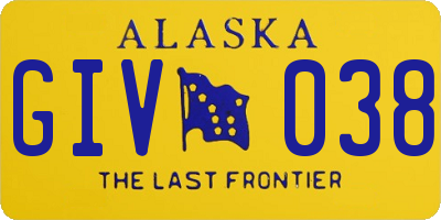 AK license plate GIV038