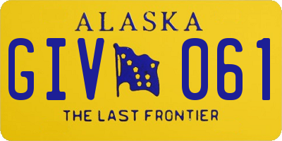 AK license plate GIV061