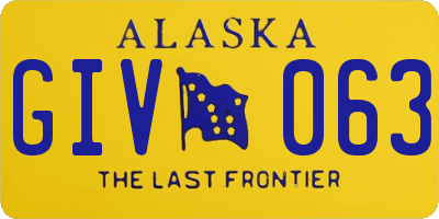 AK license plate GIV063