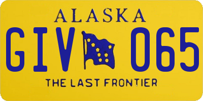 AK license plate GIV065