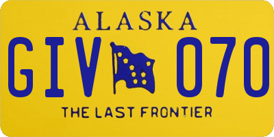 AK license plate GIV070