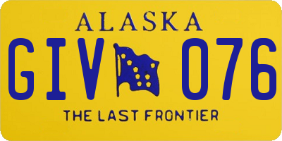 AK license plate GIV076