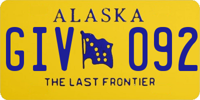 AK license plate GIV092