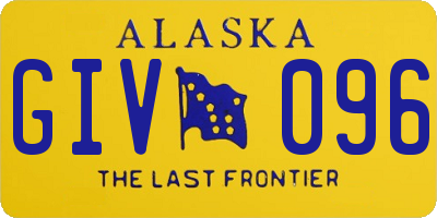 AK license plate GIV096