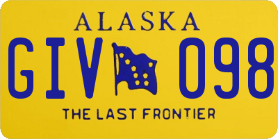 AK license plate GIV098