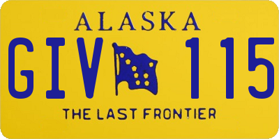 AK license plate GIV115