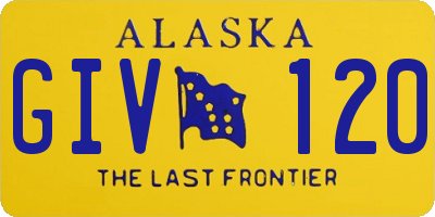 AK license plate GIV120