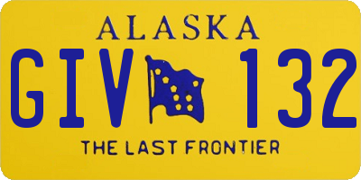 AK license plate GIV132