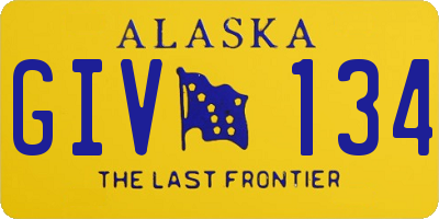 AK license plate GIV134