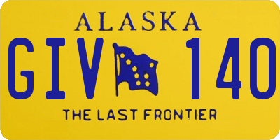AK license plate GIV140