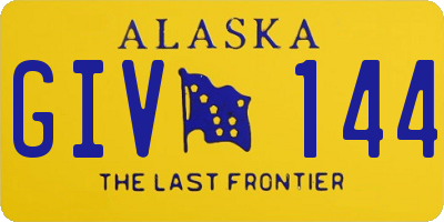 AK license plate GIV144