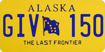AK license plate GIV150