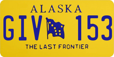 AK license plate GIV153
