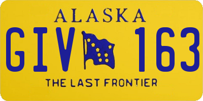 AK license plate GIV163