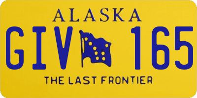 AK license plate GIV165