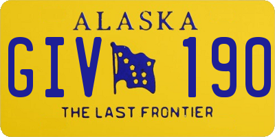 AK license plate GIV190