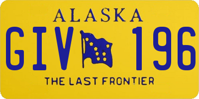 AK license plate GIV196
