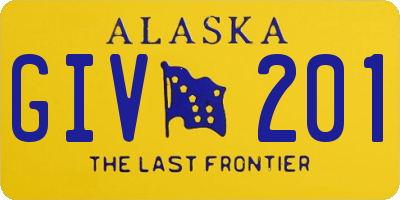 AK license plate GIV201