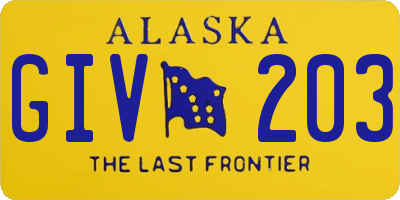AK license plate GIV203