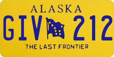 AK license plate GIV212