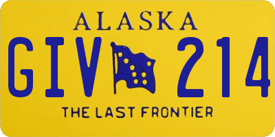 AK license plate GIV214