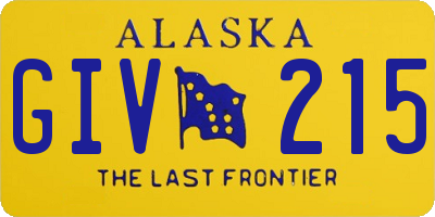 AK license plate GIV215