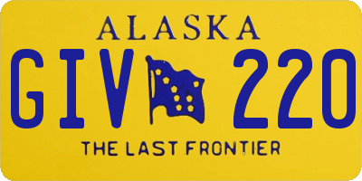 AK license plate GIV220