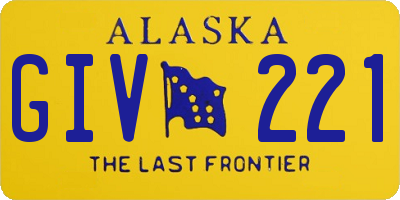 AK license plate GIV221