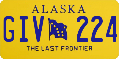 AK license plate GIV224