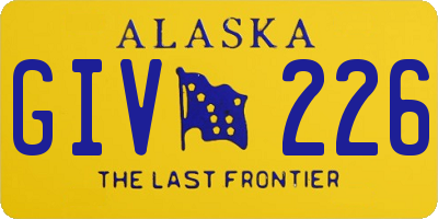 AK license plate GIV226